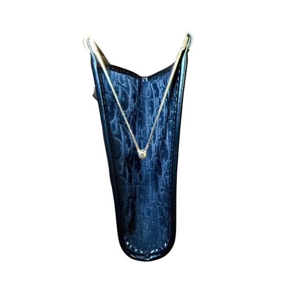 Christian Dior Trotter Kiss-Lock Clutch Bag, Black/Gold - Picture 4 of 7